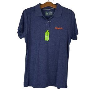Holloway Virginia Repreve Eco Polo Shirt Collared Short Sleeve Womens Medium NEW